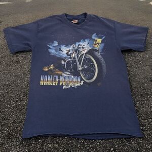 VTG 90s Harley Davidson‎ Twin Cities Minnesota Wild Spirit T Shirt Sz M Blue USA